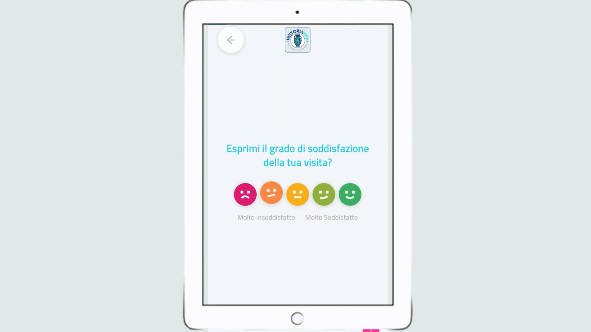 Tablet kiosk to collect feedback from visitors in a museum